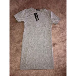 Grey long shirt with side slits